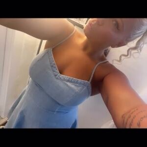 Blue Denim Sleeveless Dress